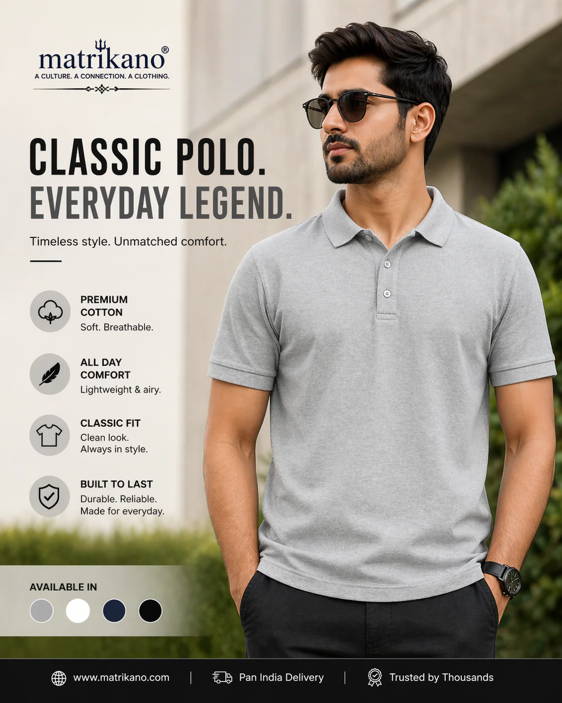 Matrikano Men's Polo T-Shirt - Image 2
