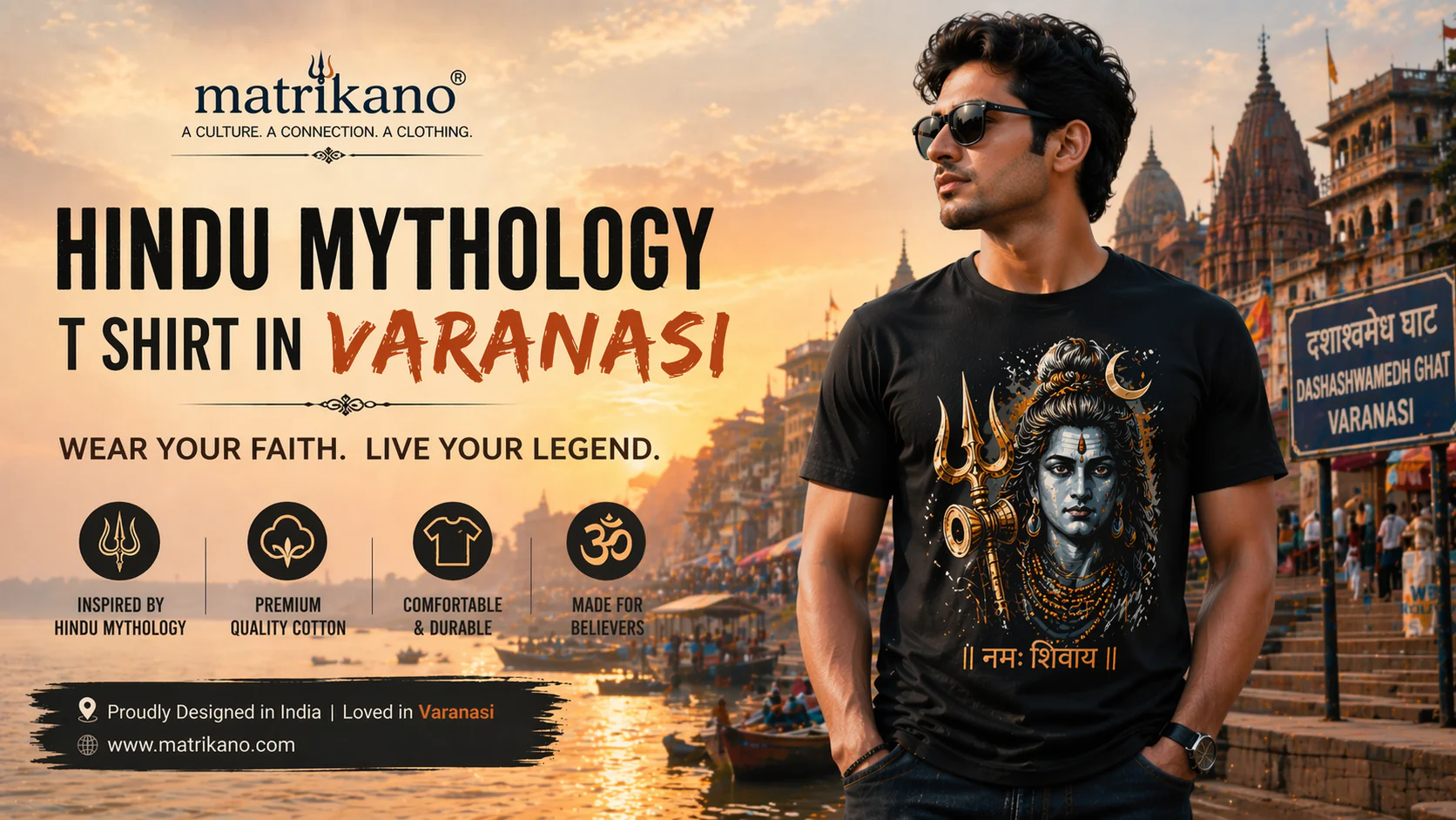 Hindu Mythology T-Shirt in Varanasi - Matrikano