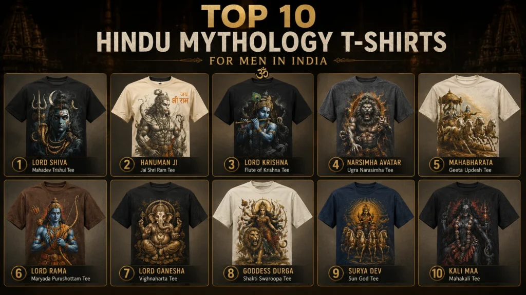 Top 10 Hindu Mythology T-Shirts for Men in India