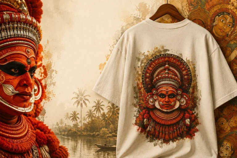 Which Indian Brands Make Oversized Tees with Malayalam Text or Kerala Cultural Prints?